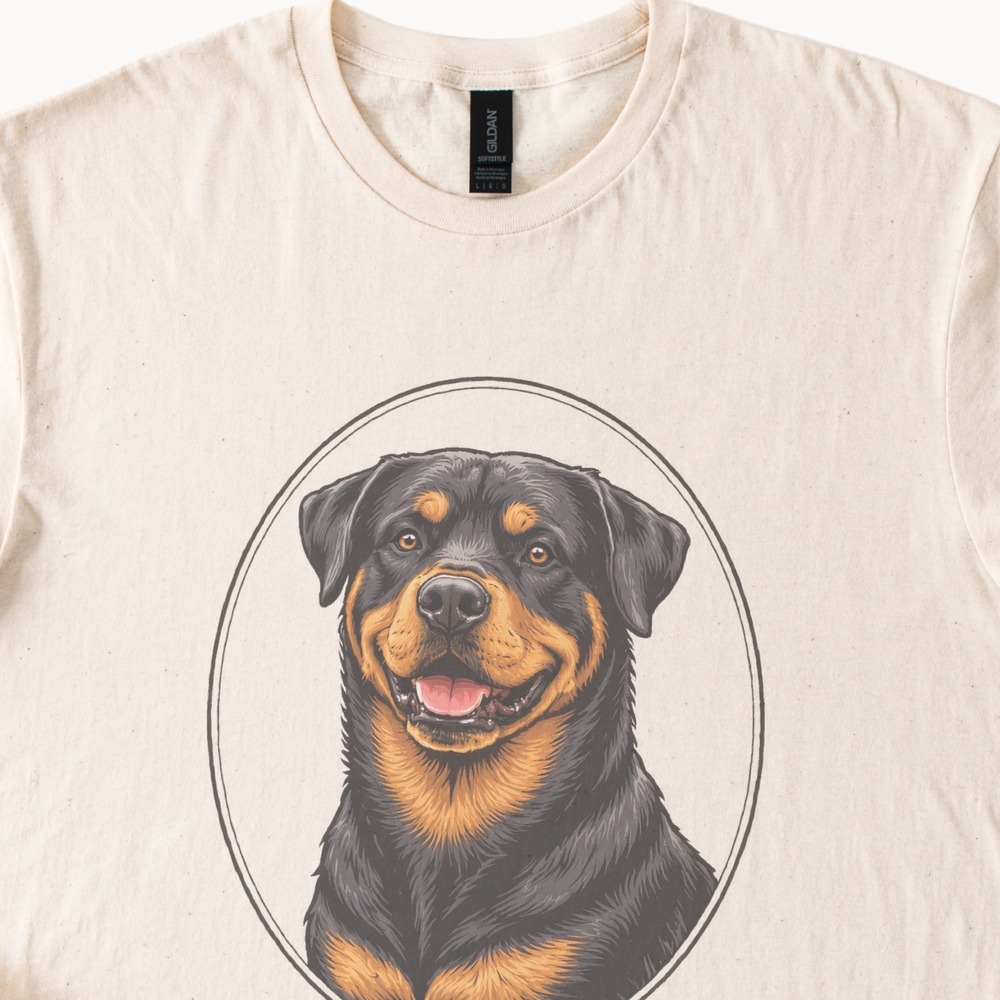 Rottweiler Portrait Graphic Tee for Dog Lovers